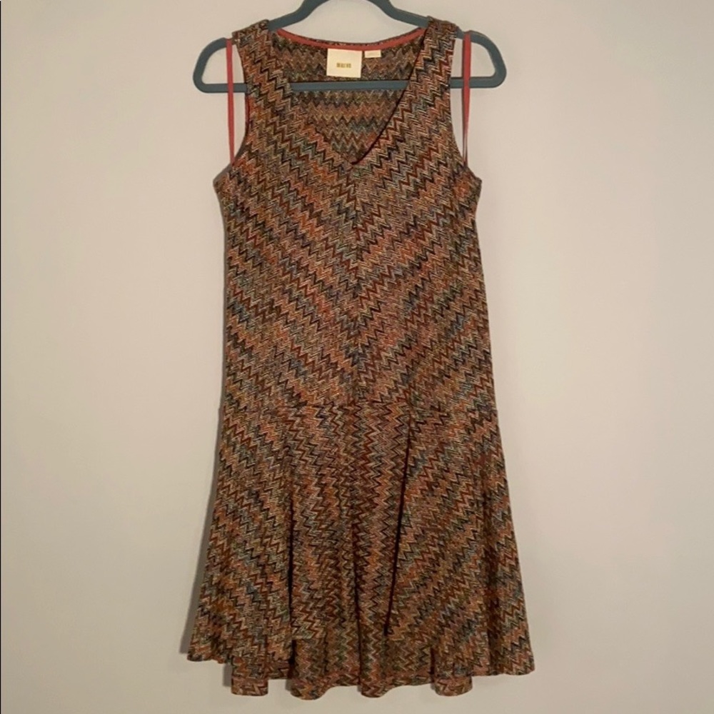 Anthropologie Maeve Knit Chevron Dress